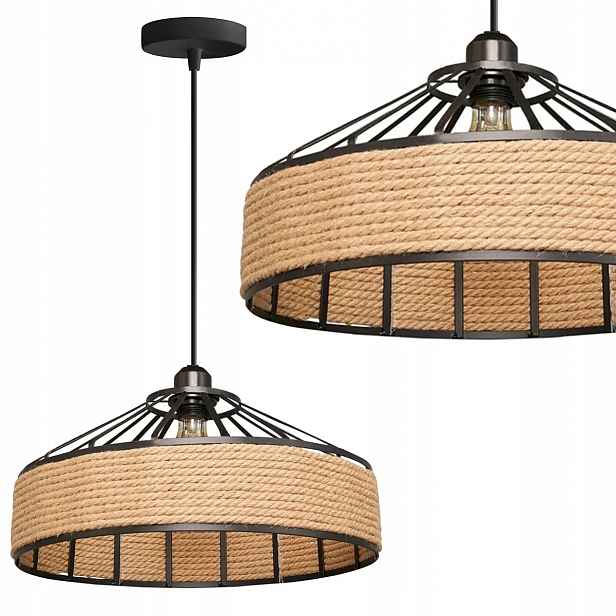 Závěsná lampa Boho E27 Moderní dřevěná lampa do obývacího pokoje Loft Toolight