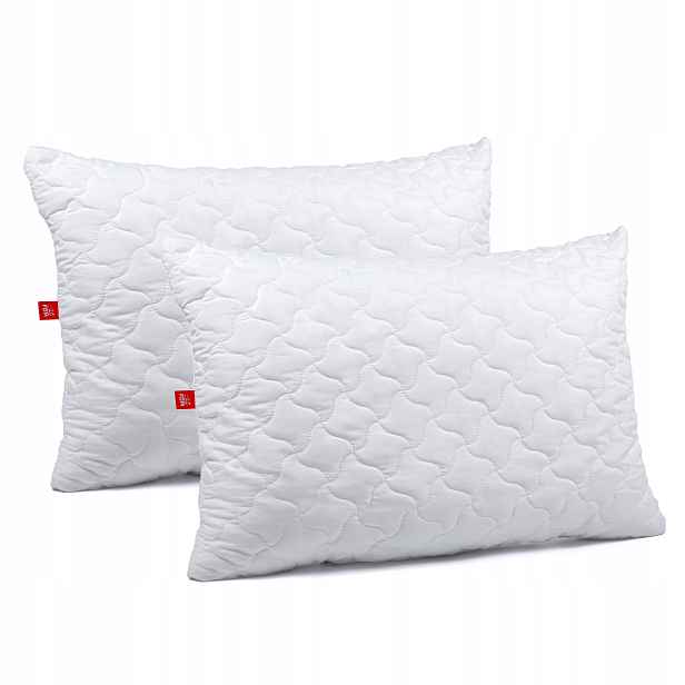 2x Polštář Softi 50x60 Nadýchaný pohodlný zip Prošívaná Vysoká