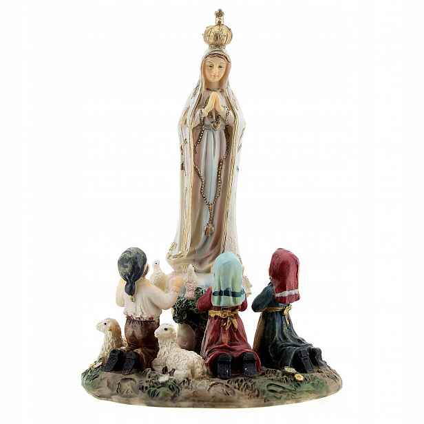 Figura Matka Boží Neposkvrněná Panna Maria Fatimská s dětmi, 21 cm, Krásná