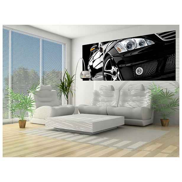 Fototapeta Mercedes S63 Amg černý chrom elegance 250x104 kruh lepidlo