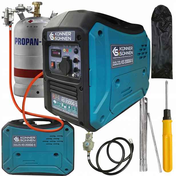 Könner & Söhnen Ks 2000iG Lpg/benzínový Generátor 2kW 5l 2,5km