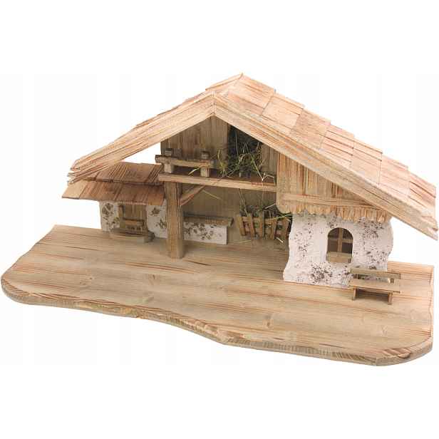 Vánoční Betlém Vánoční Dekorace 70x30x33CM Pro Postavy 11-13 CM