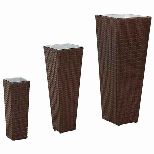 vidaXL Venkovní set 3 ks 30 x 30 x 80 cm Kov