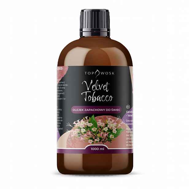 Vonný olej na svíčky Velvet Tobacco 1000 ml vůně do parafínového vosku