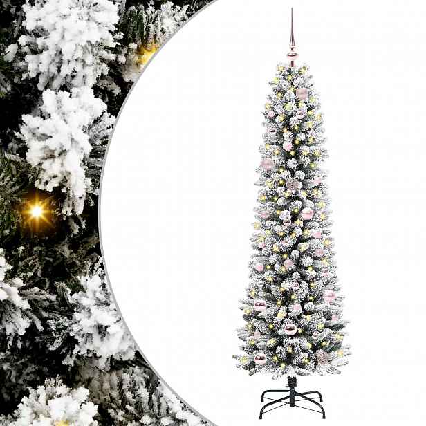 vidaXL Umělý vánoční stromeček Bílá 150 cm PVC, kov a plast