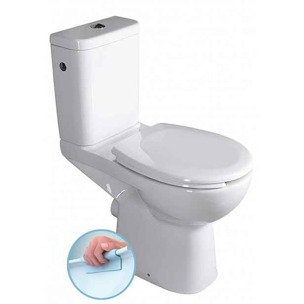 Sapho Etiuda - WC kombi pro tělesně postižené CLEAN ON, Rimless, zadní odpad, bílá K11-0221
