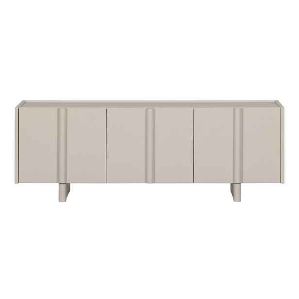 Světle šedý TV stolek z borovicového dřeva 152x53x46 cm Basu – WOOOD
