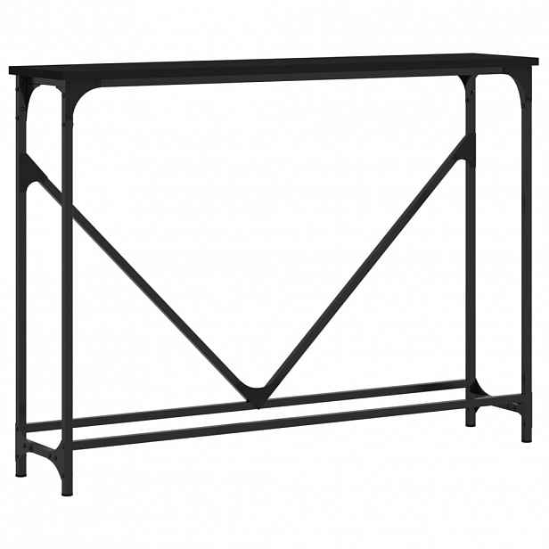 vidaXL Konzolový stolek černý 102 x 22,5 x 75 cm kompozitní dřevo