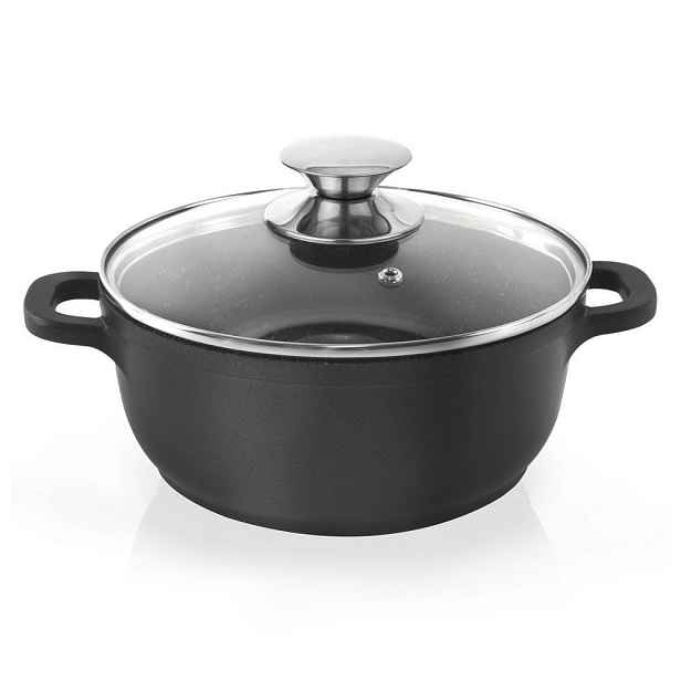 Hrnec Granitový s poklicí na vaření dušeného pečiva 20 cm 2,3L Grande