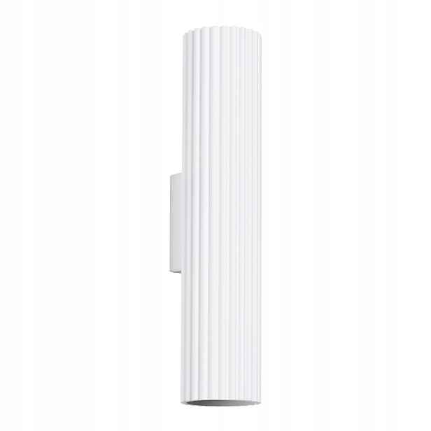 Nástěnné svítidlo Sollux Karbon bílé vlnité 30cm 2xGU10