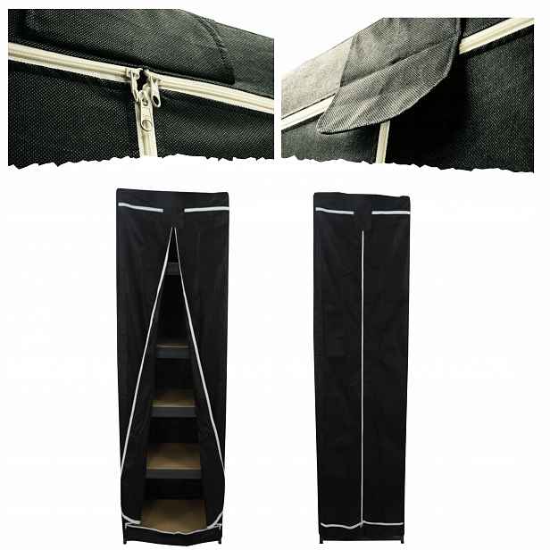 Ochranný obal na regál 270X60X60cm pouzdro na stojan Černé Odolné