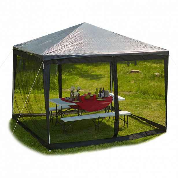 Relaxdays MOSKYTIÉRA Černá 2-dílná-sada pro altán 3x3 m