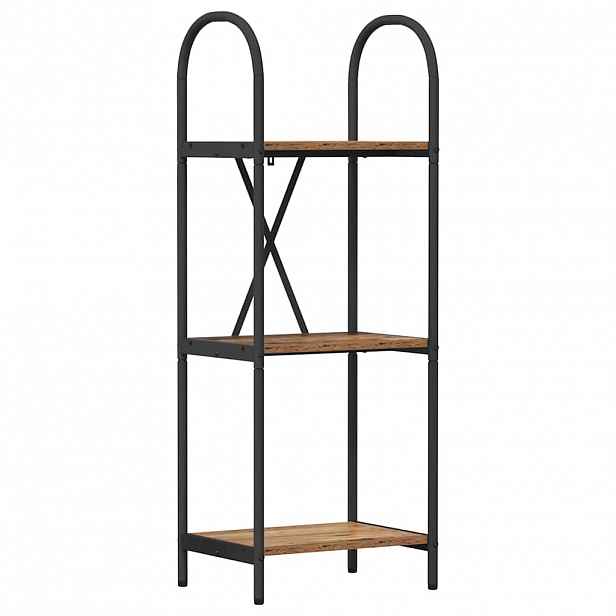 vidaXL Knihovna 3 úrovní 40 x 30 x 109 cm Kompozitní dřevo Staré dřevo