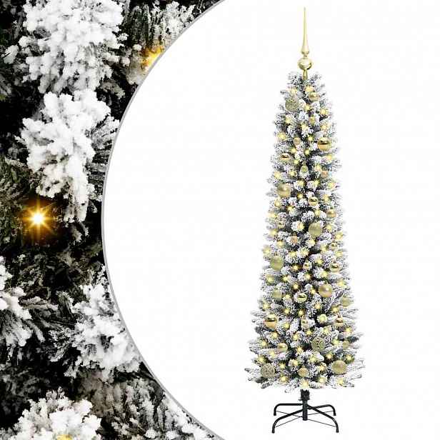 vidaXL Umělý vánoční stromeček Bílá 150 cm PVC, kov a plast