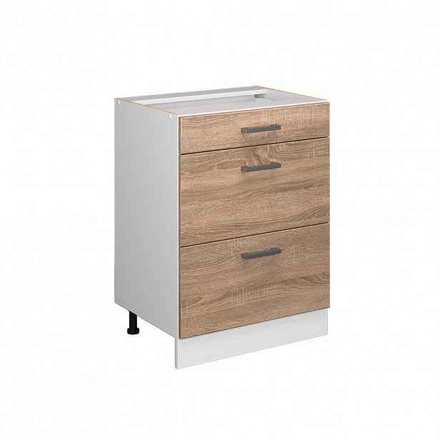 Vicco SPODNÍ SKŘÍŇKA KUCHYŇSKÉ LINKY R-Line Sonoma 60 cm se zásuvkami, bez pracovní desky