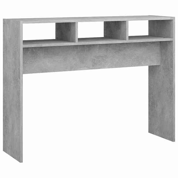 vidaXL Konzolový stolek betonově šedý 105x30x80 cm kompozitní dřevo