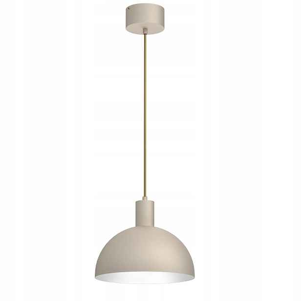 Závěsná lampa minimalistická krémová kulatá 30 cm nad stůl a ostrov Luminex