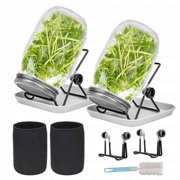 2 X 1000 ML Skleněné Sklenice Na Klíčení Pro Pěstování Mikrogreenů