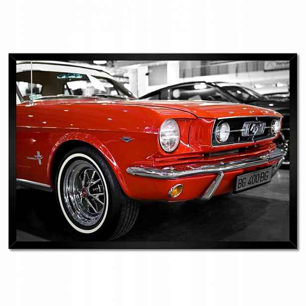 Plakáty v rámu 60x40 Červený Mustang