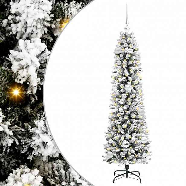 vidaXL Umělý vánoční stromeček Bílá 150 cm PVC, kov a plast