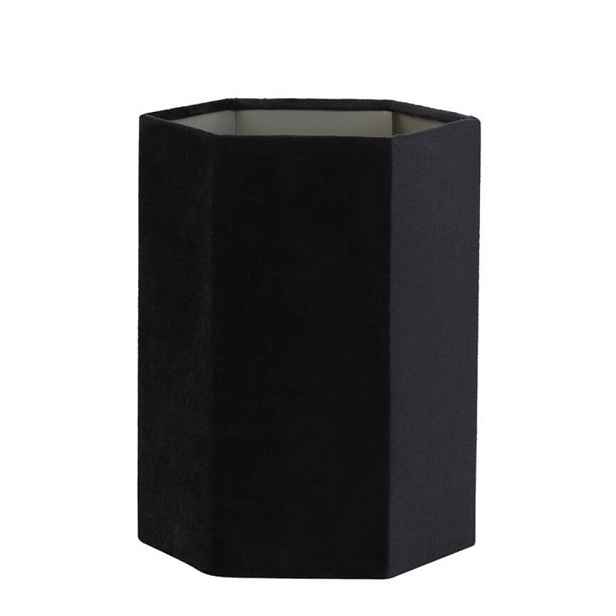 Černé sametové stínidlo Hexagon black - 20*20*26 cm/ E27 Light & Living