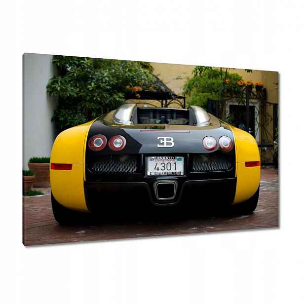 Obrazy 120x80 Žluté Bugatti