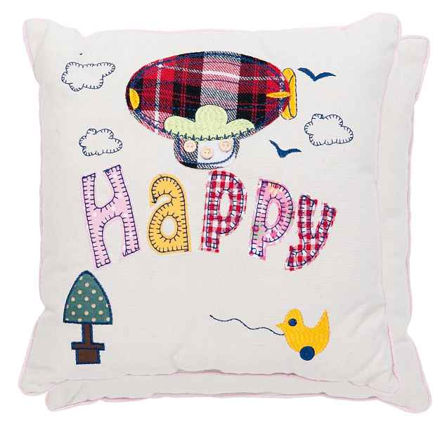Polštář dětský Happy 30*30 cm Clayre & Eef