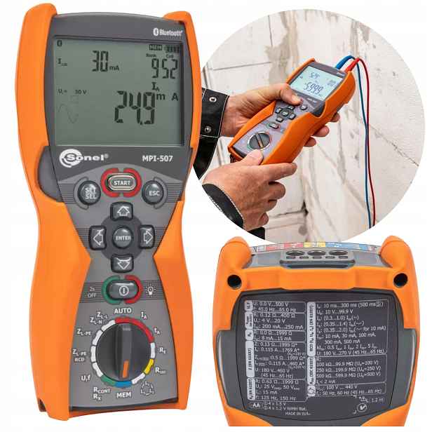 Sonel MPI-507 180-460V Multifunkční Měřič Pro Elektrické Instalace