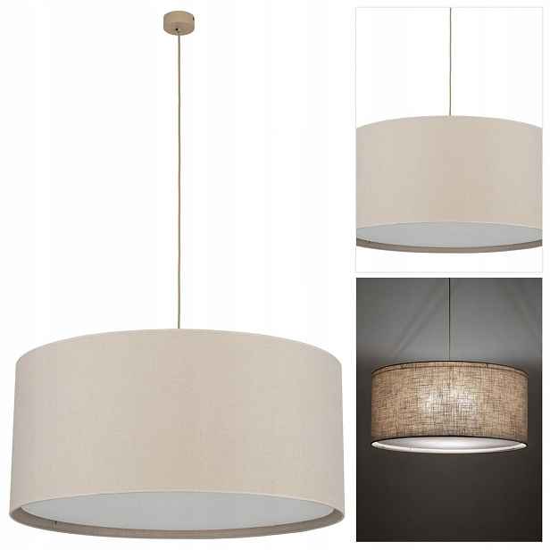 Závěsná béžová lampa Largo, klasická elegantní forma v obývacím pokoji Tk Lighting