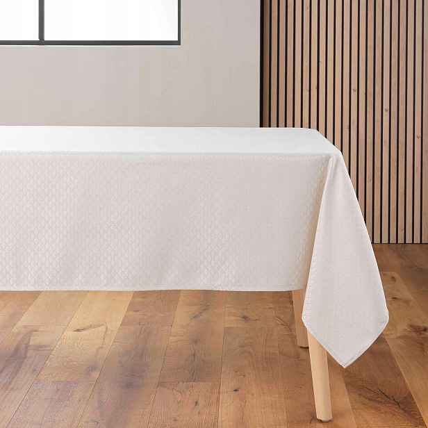 Ubrus Na Stůl S Jemným Geometrickým Vzorem Taupe ARTEA140 X 240 CM