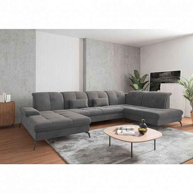 Sit & More SEDACÍ SOUPRAVA, textil, šedá