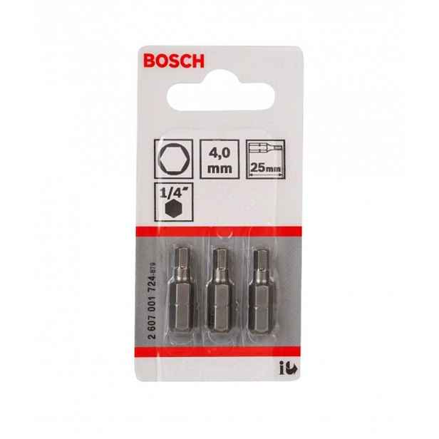 Bosch - Sada bitů HEX4, délka 25 mm, 3 ks 2607001724