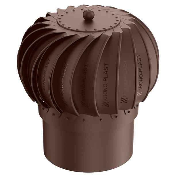 Komínová vložka kulová Otočná Pro Ventilaci fi 200 Bronz 8017