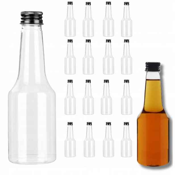 Malé lahvičky Sada mini lahviček na alkoholové tinktury se šťávou a víčkem