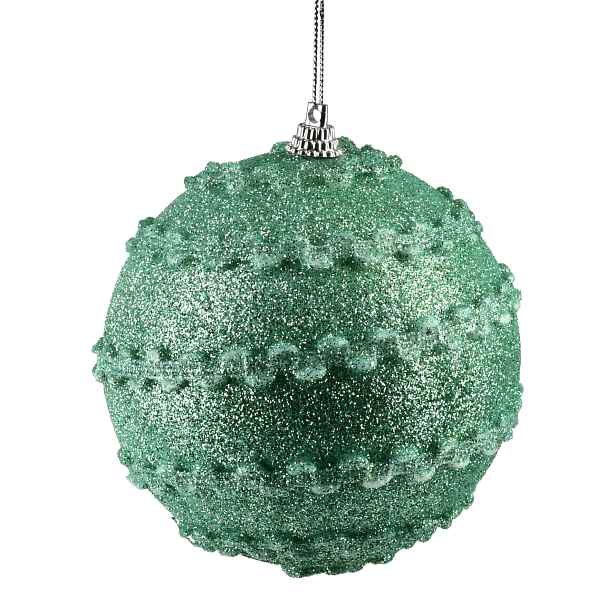 Mondex Vánoční baňka SANTA LILA Frosty 10 cm zelená