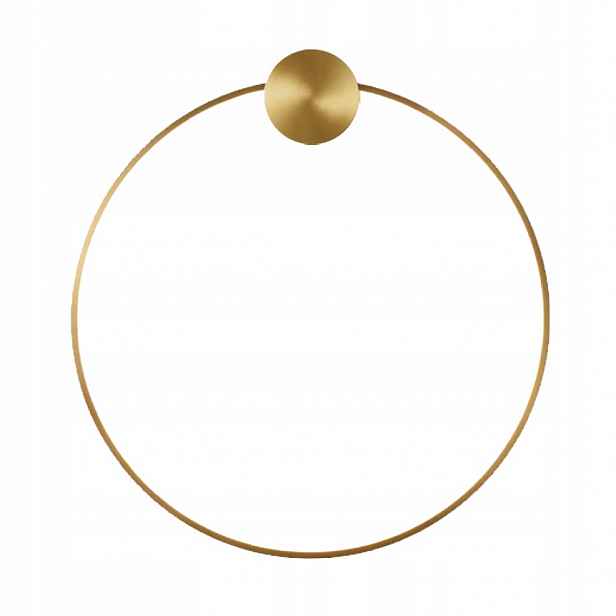 Nástěnná Lampa Led Ring Kruh 50 CM Old Gold Zlatá Kartáčovaná
