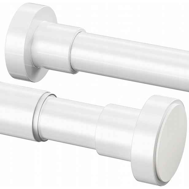 Teleskopická sprchová tyč nastavitelná, odolná, bílá, 72-175 cm, 25 mm