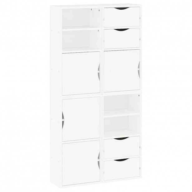 vidaXL Boční skříňky 4 ks "ODDA" Bílá 40x24x79 cm Borovicový masiv