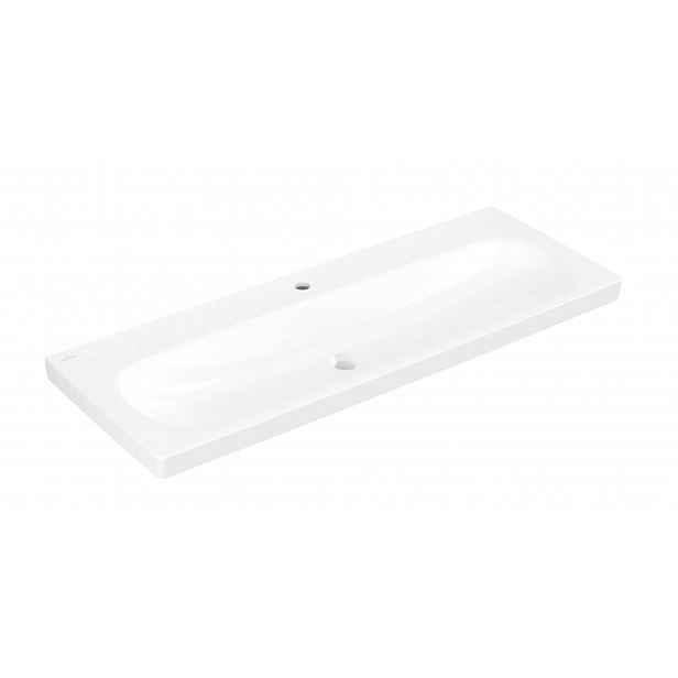 Villeroy & Boch Skyla - Umyvadlo 120x46 cm, bez přepadu, otvor pro baterii, alpská bílá 5A51C101