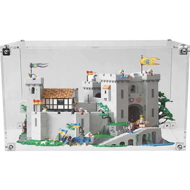 Vitrína Drewlandia pro stavebnici Lego 10305 Zámek rytířů erbu Lev