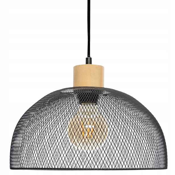 Závěsné Stropní Svítidlo Černá, industriální, průměr 30 cm