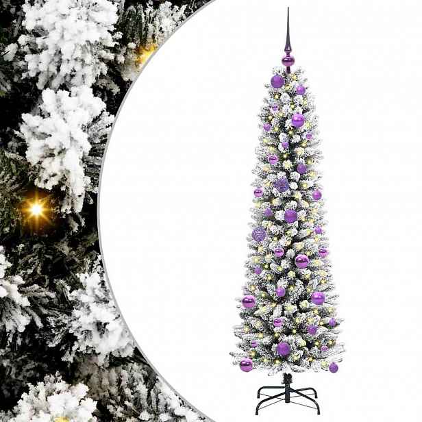 vidaXL Umělý vánoční stromeček Bílá 150 cm PVC, kov a plast