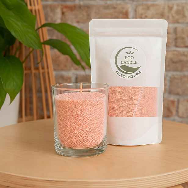 EcoCandle Vosk Perleťově červený 5 kg