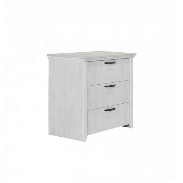 Komoda RUSTIC 3F - bílá