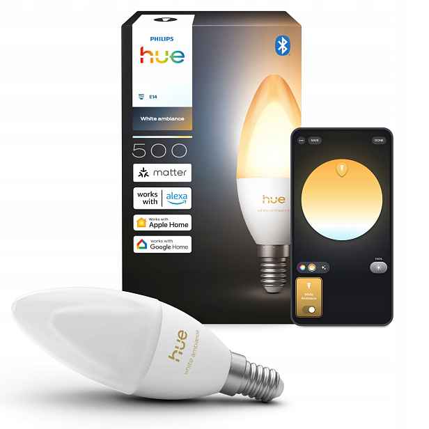 Led žárovka E14 B39 3.7W 500lm Cct Smart ZigBee White Ambiance Philips Hue