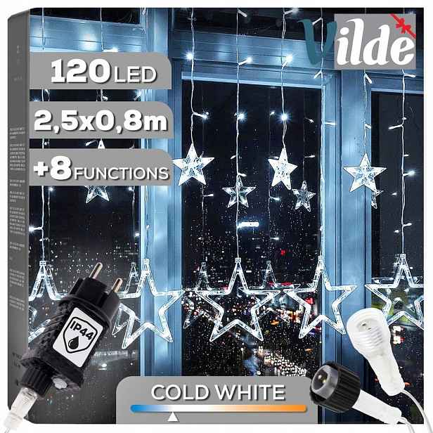 Venkovní Světelný závěs 120 Led 2,5 m