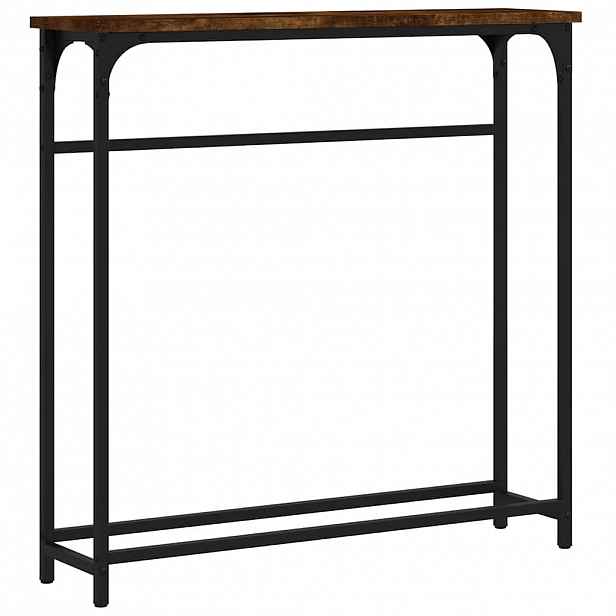 vidaXL Konzolový stolek kouřový dub 75 x 19,5 x 75 cm kompozitní dřevo
