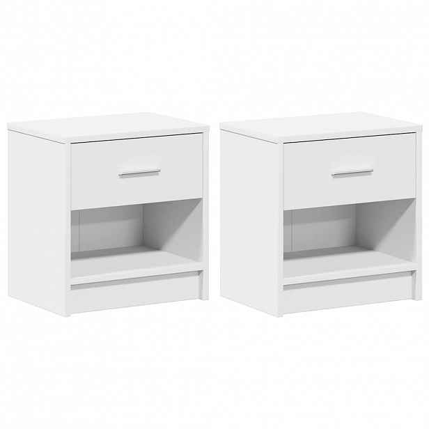 vidaXL Noční stolky 2 ks se zásuvkou bílé 39 x 28 x 41 cm