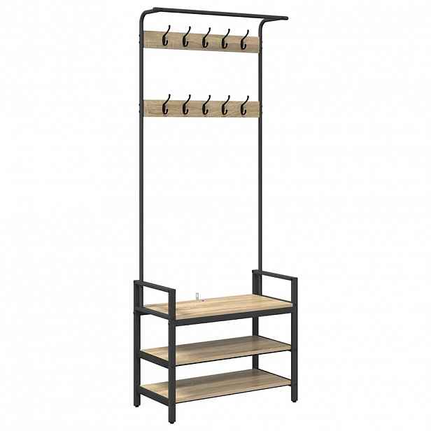 vidaXL Věšák na kabáty Dub sonoma 75 x 34 x 184 cm Kompozitní dřevo