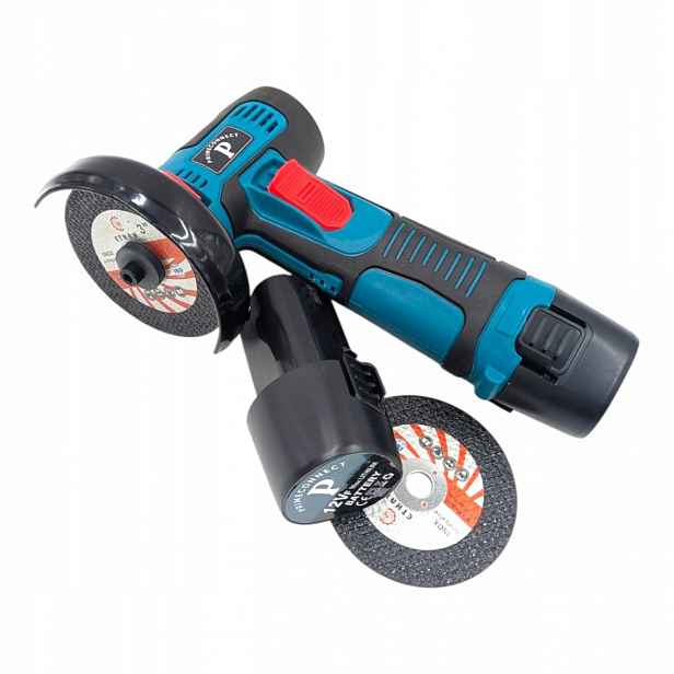 Sada Mini Úhlová Bruska 12V 2 Akumulátory 2 Kotouče 75 MM